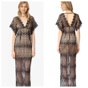 Free People Night Whispers Lace Maxi Party Dress, NWT, sz 2